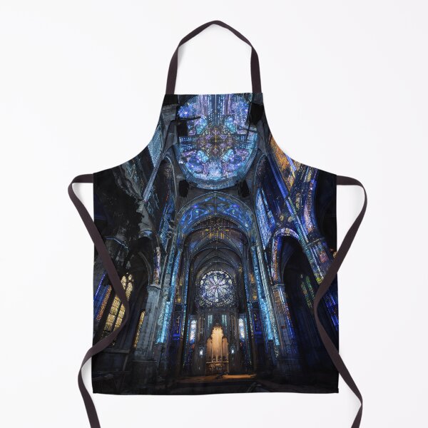 Item preview, Dramatic Ruined Gothic Cathedral with Vibrant Stained Glass Rose Window designed and sold by EK-World.