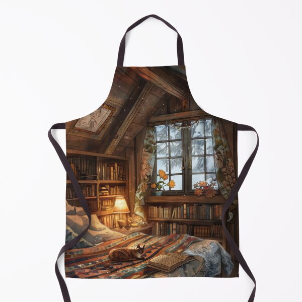 Item preview, Snowy Attic Comfort – Cozy Cat Bedroom designed and sold by JLCableStudio.