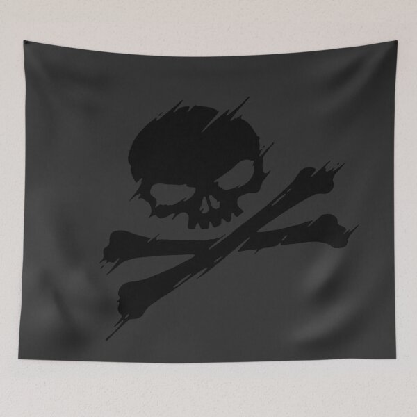 Item preview, Skull and Crossbones paint streak grey designed and sold by RedStormCloud.