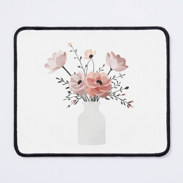 Item preview, Vase with pink flowers designed and sold by uunaa.