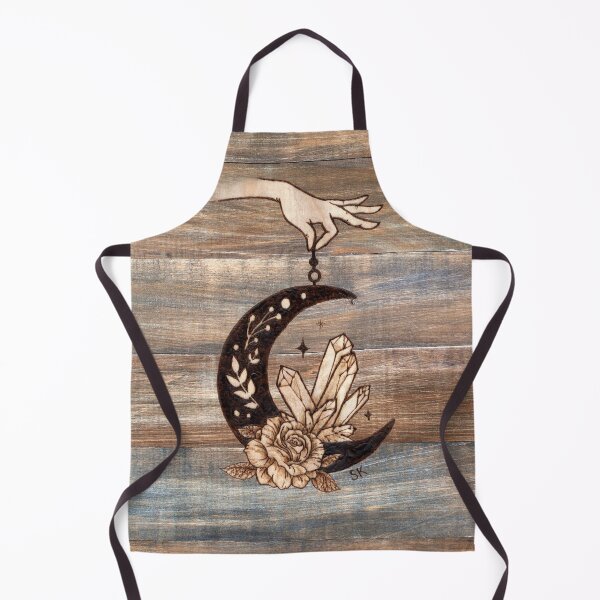 Item preview, Crescent Moon Rose Crystals Woodburn Brown designed and sold by MoodyMuseArt.