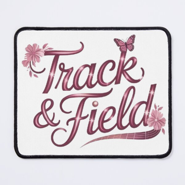Item preview, Track and Field Sports Gradient Pink Text Design designed and sold by JediKittenWars.