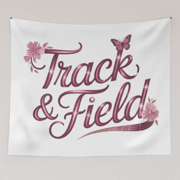 Item preview, Track and Field Sports Gradient Pink Text Design designed and sold by JediKittenWars.