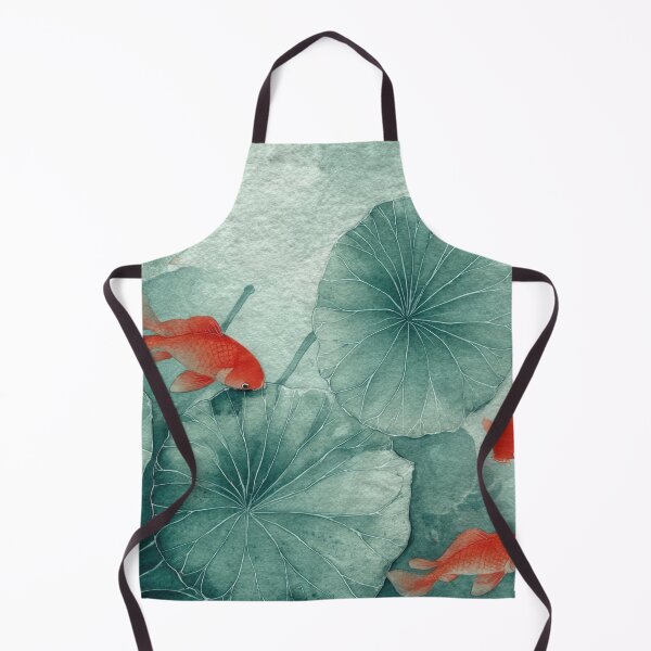 Item preview, Goldfish swim among green leaves designed and sold by anytka.