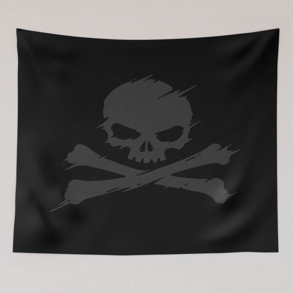 Item preview, Skull and Crossbones paint streak dark grey designed and sold by RedStormCloud.