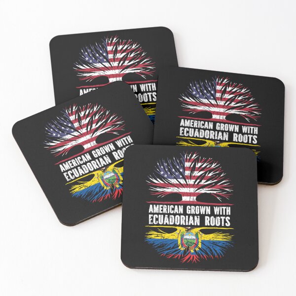 Item preview, American Grown with Ecuadorian Roots USA Flag designed and sold by CosmoKitsch.