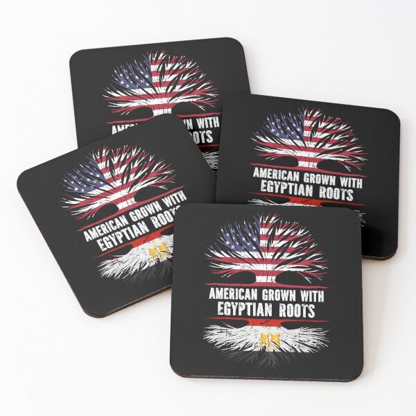 Item preview, American Grown with Egyptian Roots USA Flag designed and sold by CosmoKitsch.