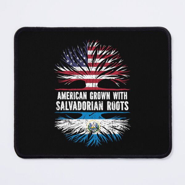 Item preview, American Grown with Salvadorian Roots USA Flag designed and sold by CosmoKitsch.