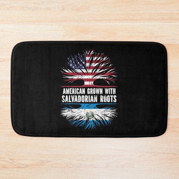 Item preview, American Grown with Salvadorian Roots USA Flag designed and sold by CosmoKitsch.