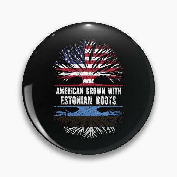 Item preview, American Grown with Estonian Roots USA Flag designed and sold by CosmoKitsch.