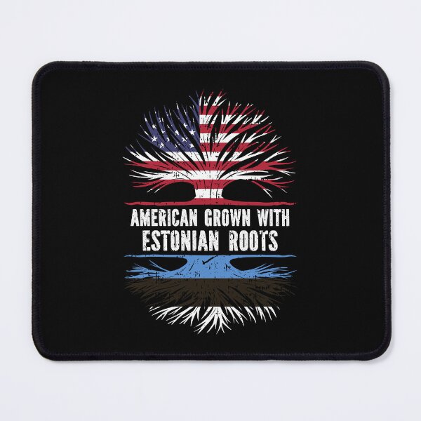 Item preview, American Grown with Estonian Roots USA Flag designed and sold by CosmoKitsch.