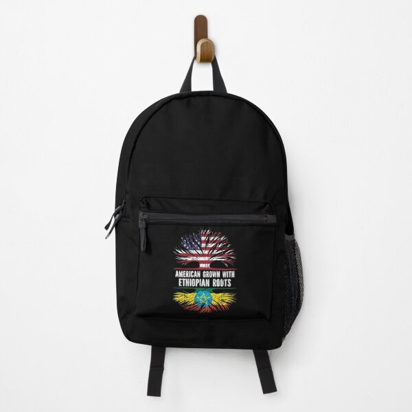 Item preview, American Grown with Ethiopian Roots USA Flag designed and sold by CosmoKitsch.
