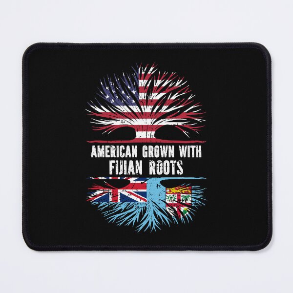 Item preview, American Grown with Fijian Roots USA Flag designed and sold by CosmoKitsch.