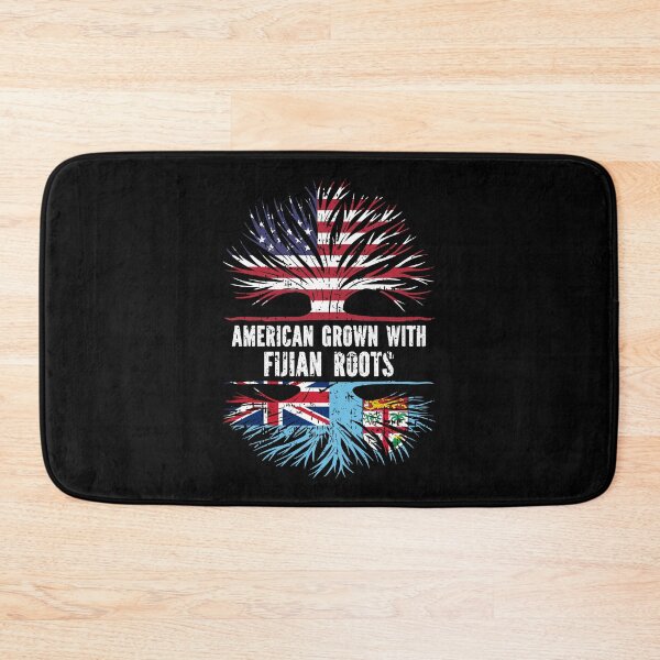 Item preview, American Grown with Fijian Roots USA Flag designed and sold by CosmoKitsch.