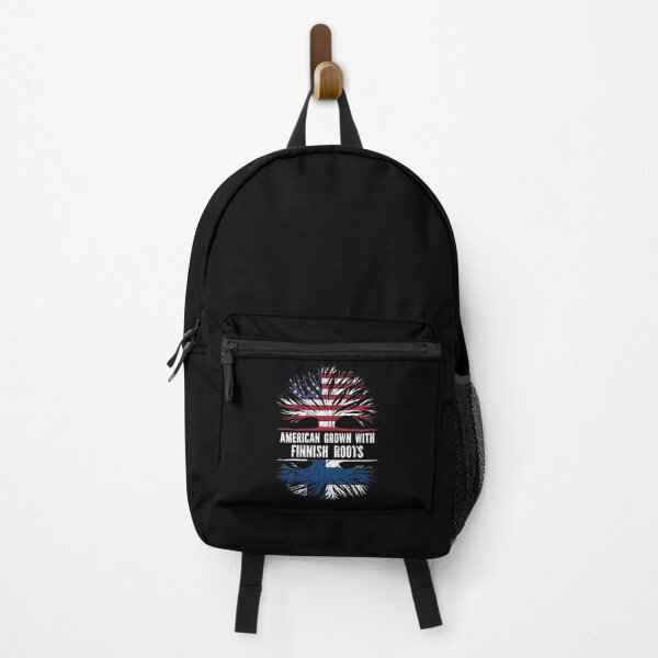 Item preview, American Grown with Finnish Roots USA Flag designed and sold by CosmoKitsch.