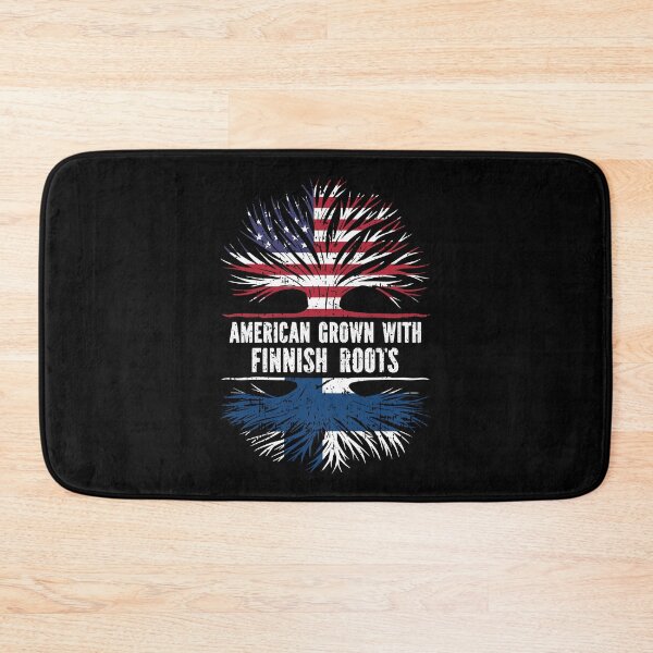 Item preview, American Grown with Finnish Roots USA Flag designed and sold by CosmoKitsch.