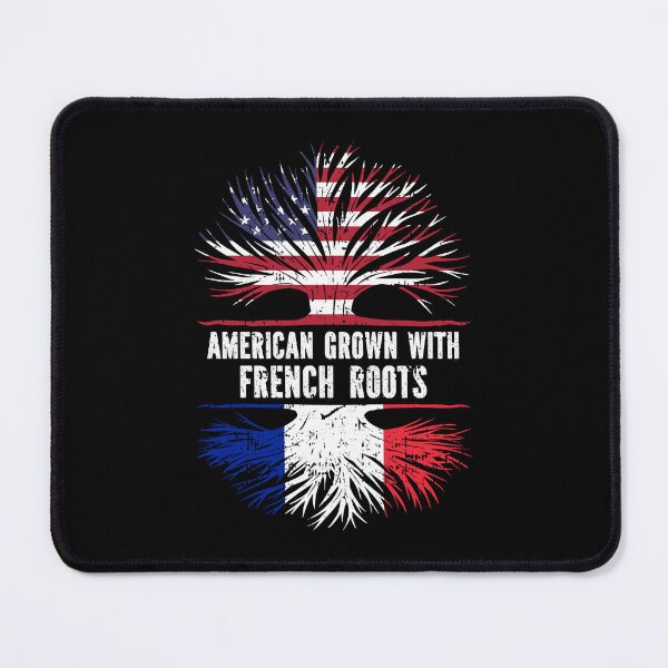 Item preview, American Grown with French Roots USA Flag designed and sold by CosmoKitsch.