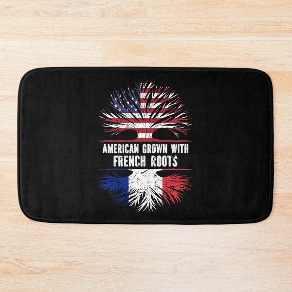 Item preview, American Grown with French Roots USA Flag designed and sold by CosmoKitsch.