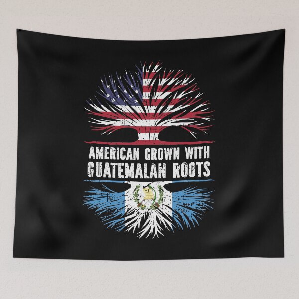 Item preview, American Grown with Guatemalan Roots  USA Flag designed and sold by CosmoKitsch.