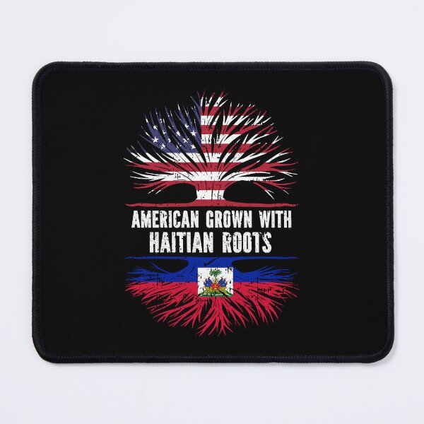 Item preview, American Grown with Haitian Roots USA Flag designed and sold by CosmoKitsch.