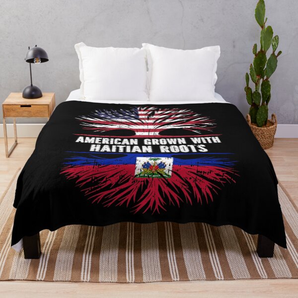 Item preview, American Grown with Haitian Roots USA Flag designed and sold by CosmoKitsch.
