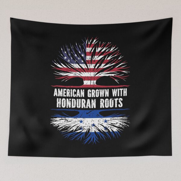 Item preview, American Grown with Honduran Roots USA Flag designed and sold by CosmoKitsch.