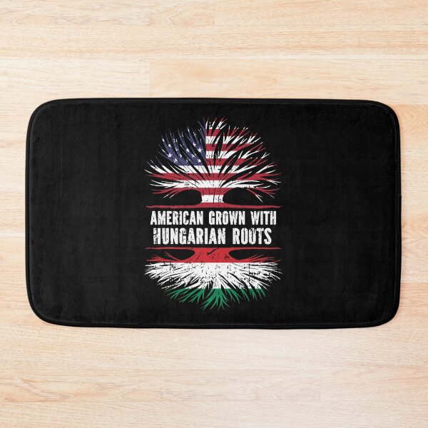 Item preview, American Grown with Hungarian Roots USA Flag designed and sold by CosmoKitsch.