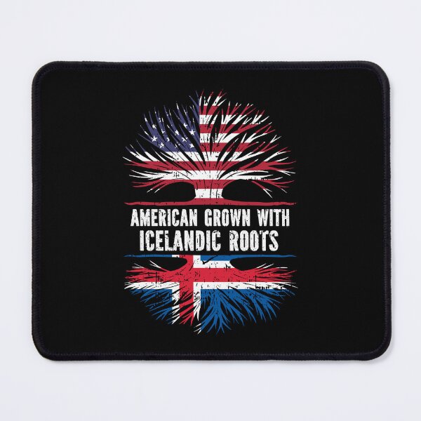 Item preview, American Grown with Icelandic Roots USA Flag designed and sold by CosmoKitsch.