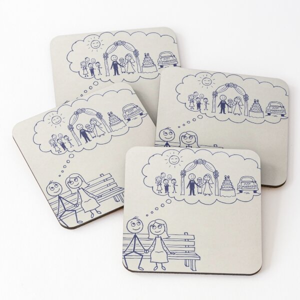 Item preview, Just married designed and sold by TinyOrbitsDesign.