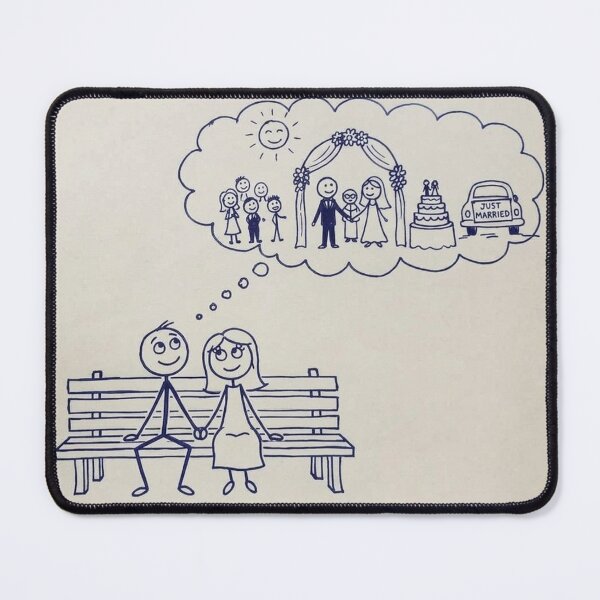 Item preview, Just married designed and sold by TinyOrbitsDesign.