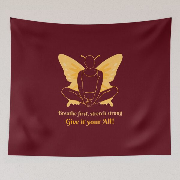 Item preview, Breathe First Stretch Strong Butterfly Yoga Pose – Soul Transformation Art designed and sold by WellspringXflow.
