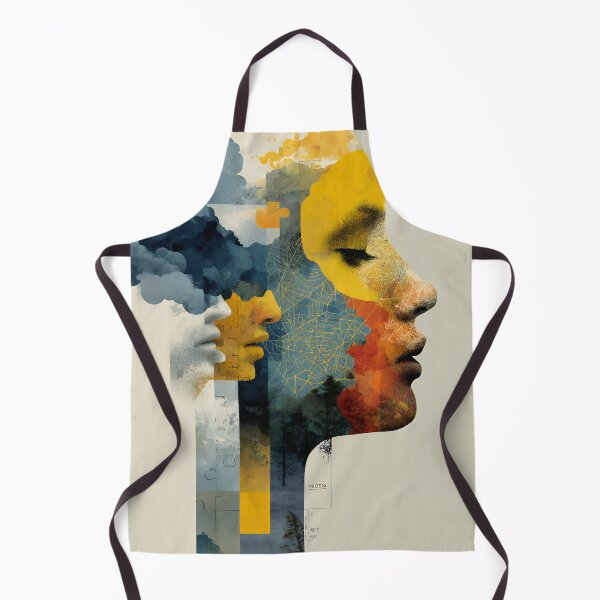 Item preview, Surreal Collage Profile Portrait with Puzzle Pieces, Clouds & Nature Layers designed and sold by EK-World.