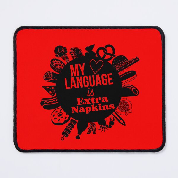 Item preview, My Love Language is Extra Napkins - Black/White designed and sold by Flit & Co..