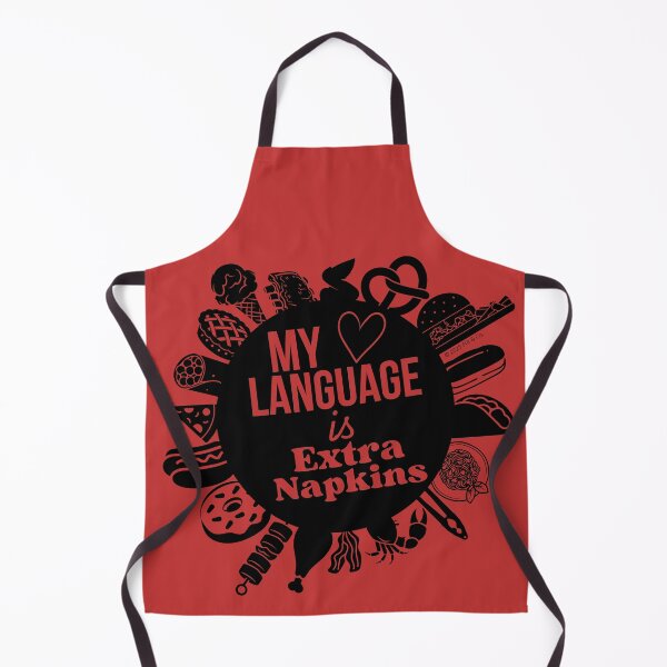 Item preview, My Love Language is Extra Napkins - Black/White designed and sold by Flit & Co..