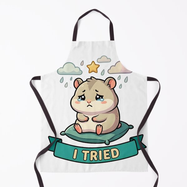 Item preview, Sad Hamster "I Tried" Cute Relatable Meme Sticker designed and sold by AzmyStore.as .
