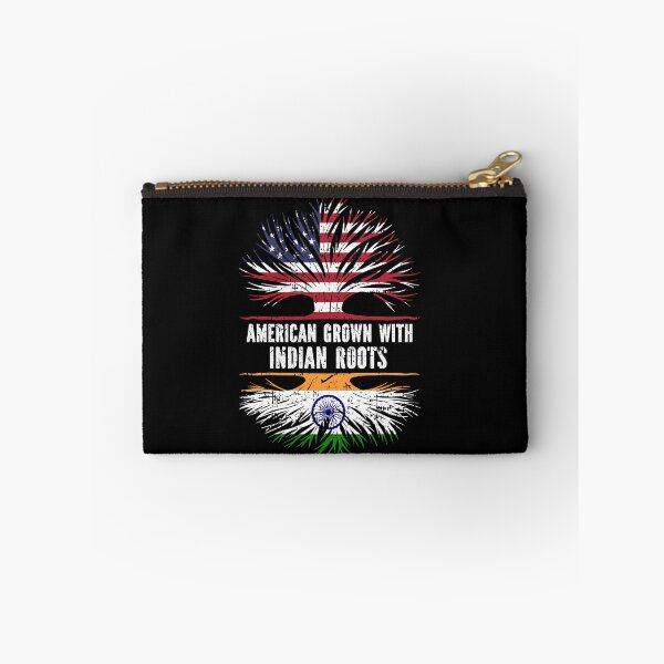 Item preview, American Grown with Indian Roots USA Flag designed and sold by CosmoKitsch.