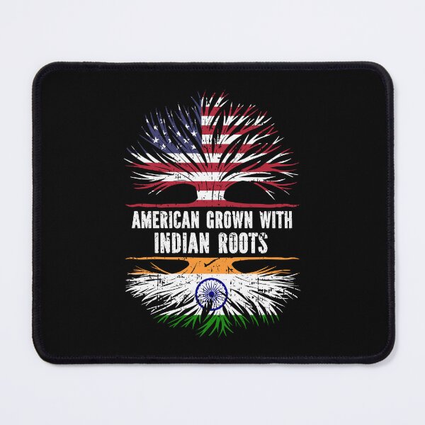 Item preview, American Grown with Indian Roots USA Flag designed and sold by CosmoKitsch.