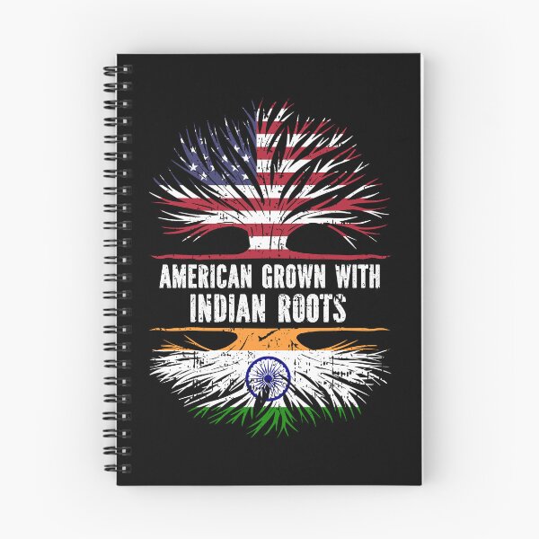 Item preview, American Grown with Indian Roots USA Flag designed and sold by CosmoKitsch.