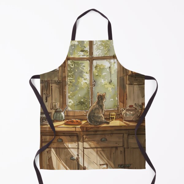 Item preview, Sunlit Kitchen Quiet – Cozy Cat Window Scene designed and sold by JLCableStudio.