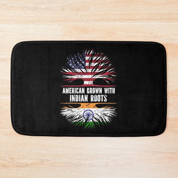 Item preview, American Grown with Indian Roots USA Flag designed and sold by CosmoKitsch.