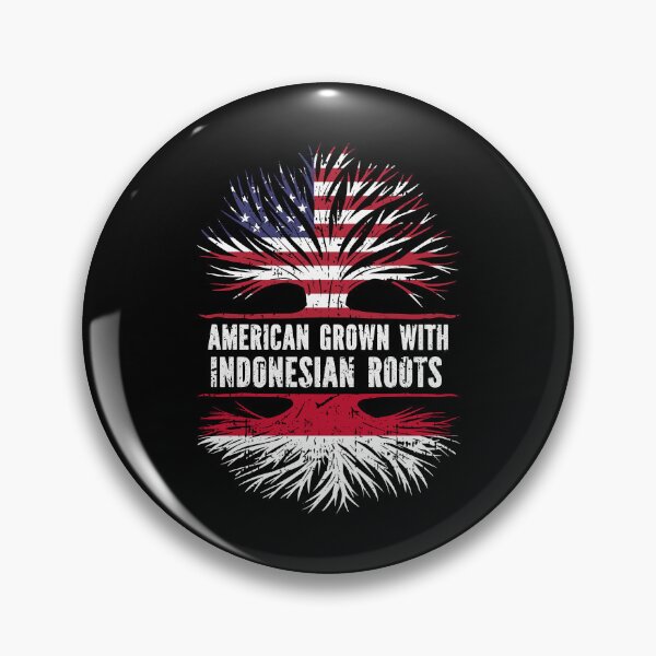 Item preview, American Grown with Indonesian Roots USA Flag designed and sold by CosmoKitsch.