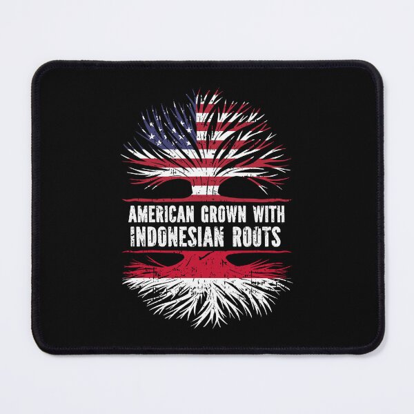 Item preview, American Grown with Indonesian Roots USA Flag designed and sold by CosmoKitsch.