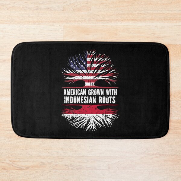 Item preview, American Grown with Indonesian Roots USA Flag designed and sold by CosmoKitsch.