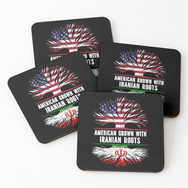 Item preview, American Grown with Iranian Roots USA Flag designed and sold by CosmoKitsch.