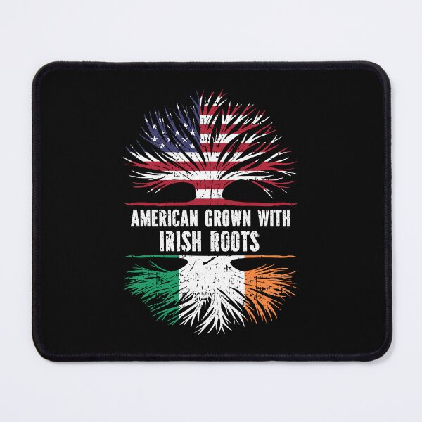 Item preview, American Grown with Irish Roots USA Flag designed and sold by CosmoKitsch.