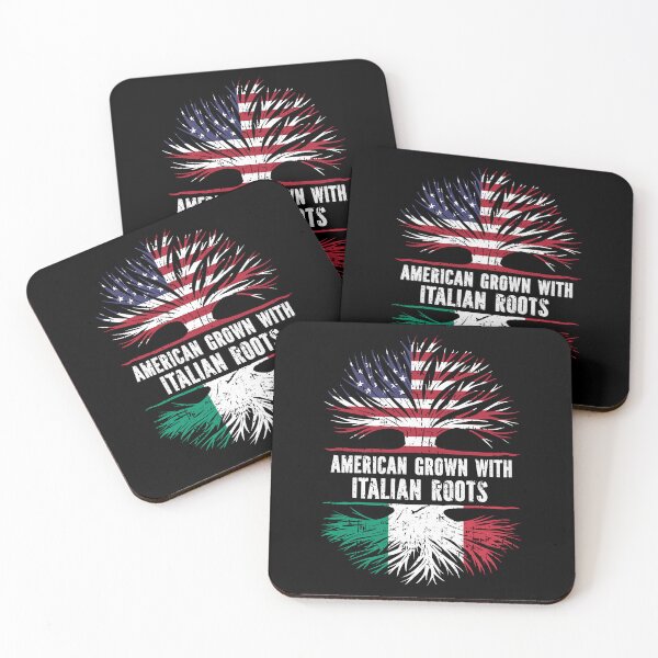 Item preview, American Grown with Italian Roots USA Flag designed and sold by CosmoKitsch.