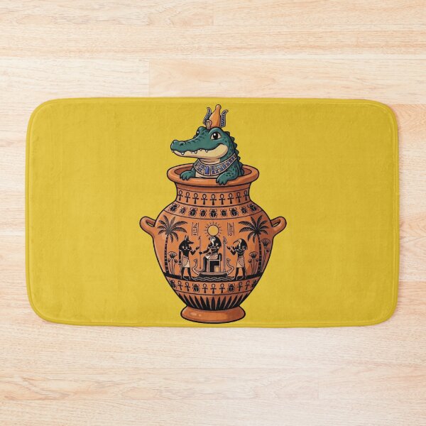 Item preview, Chibi Sobek: Little Crocodile in Ancient Egyptian Vase designed and sold by MythoWorldddd.