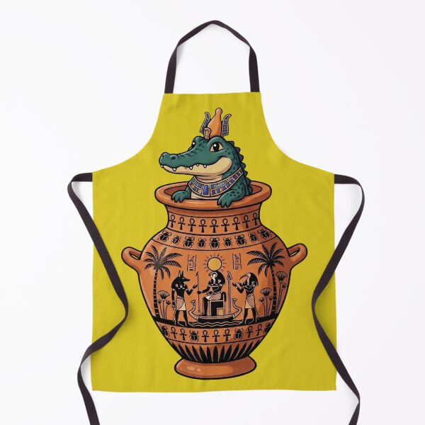 Item preview, Chibi Sobek: Little Crocodile in Ancient Egyptian Vase designed and sold by MythoWorldddd.