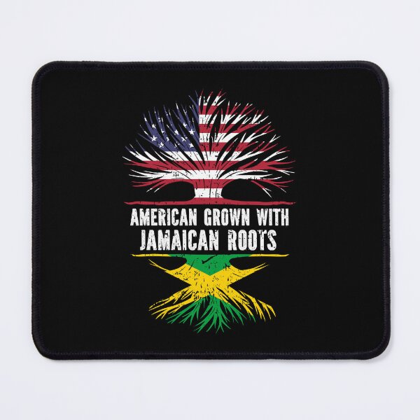 Item preview, American Grown with Jamaican Roots USA Flag designed and sold by CosmoKitsch.