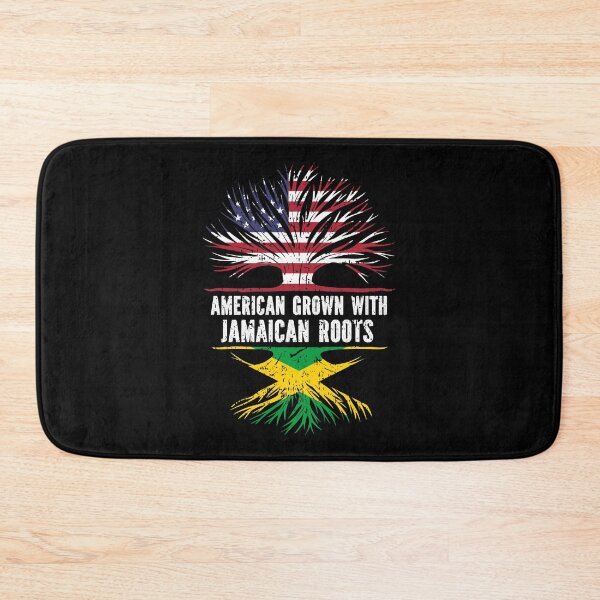 Item preview, American Grown with Jamaican Roots USA Flag designed and sold by CosmoKitsch.